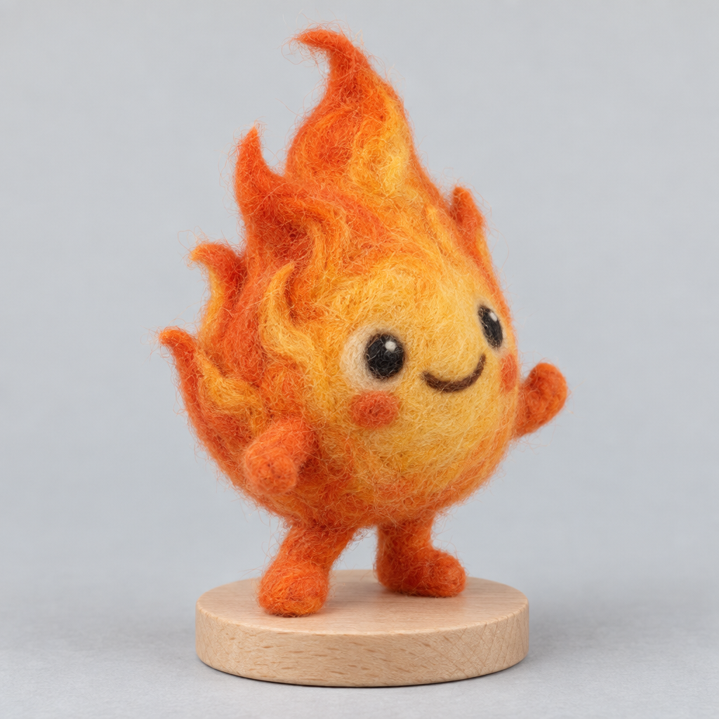 Needle-Felted Calcifer