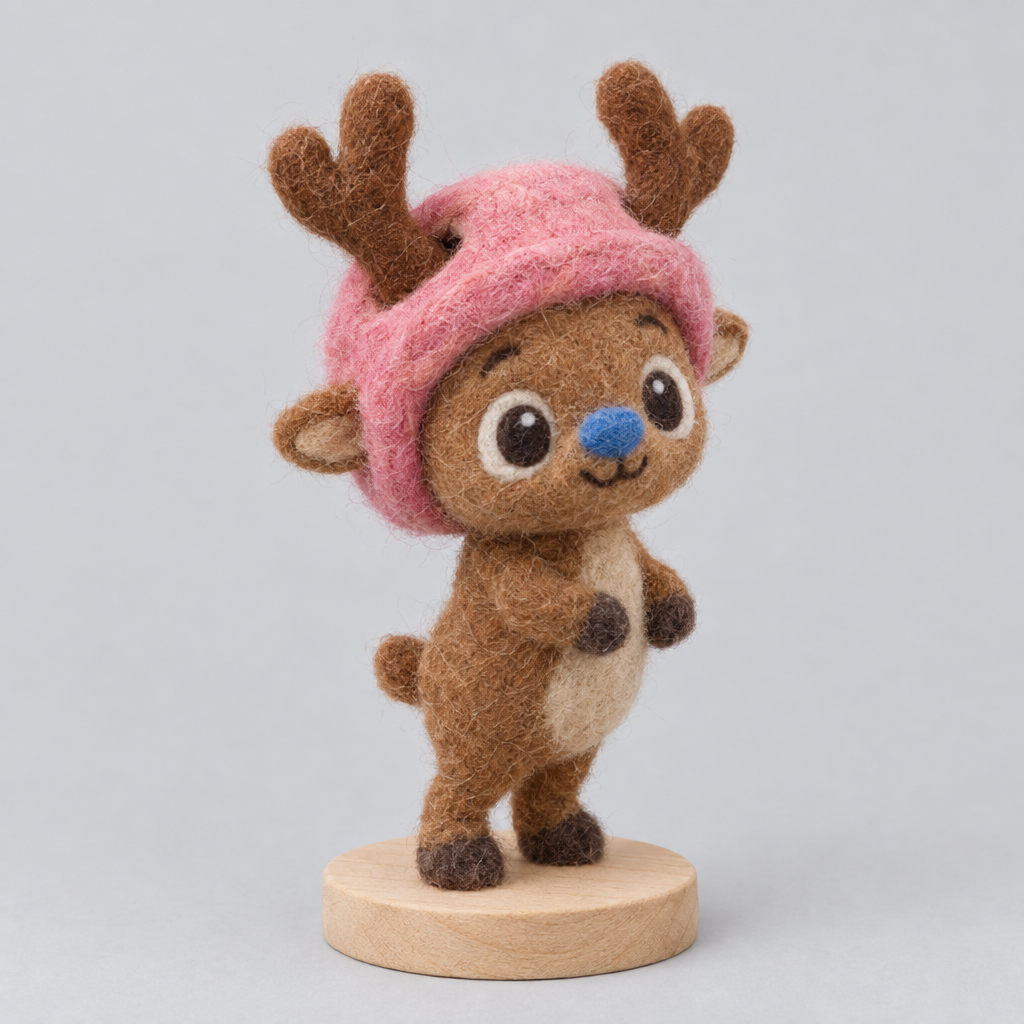 Needle-Felted Chopper — slight side