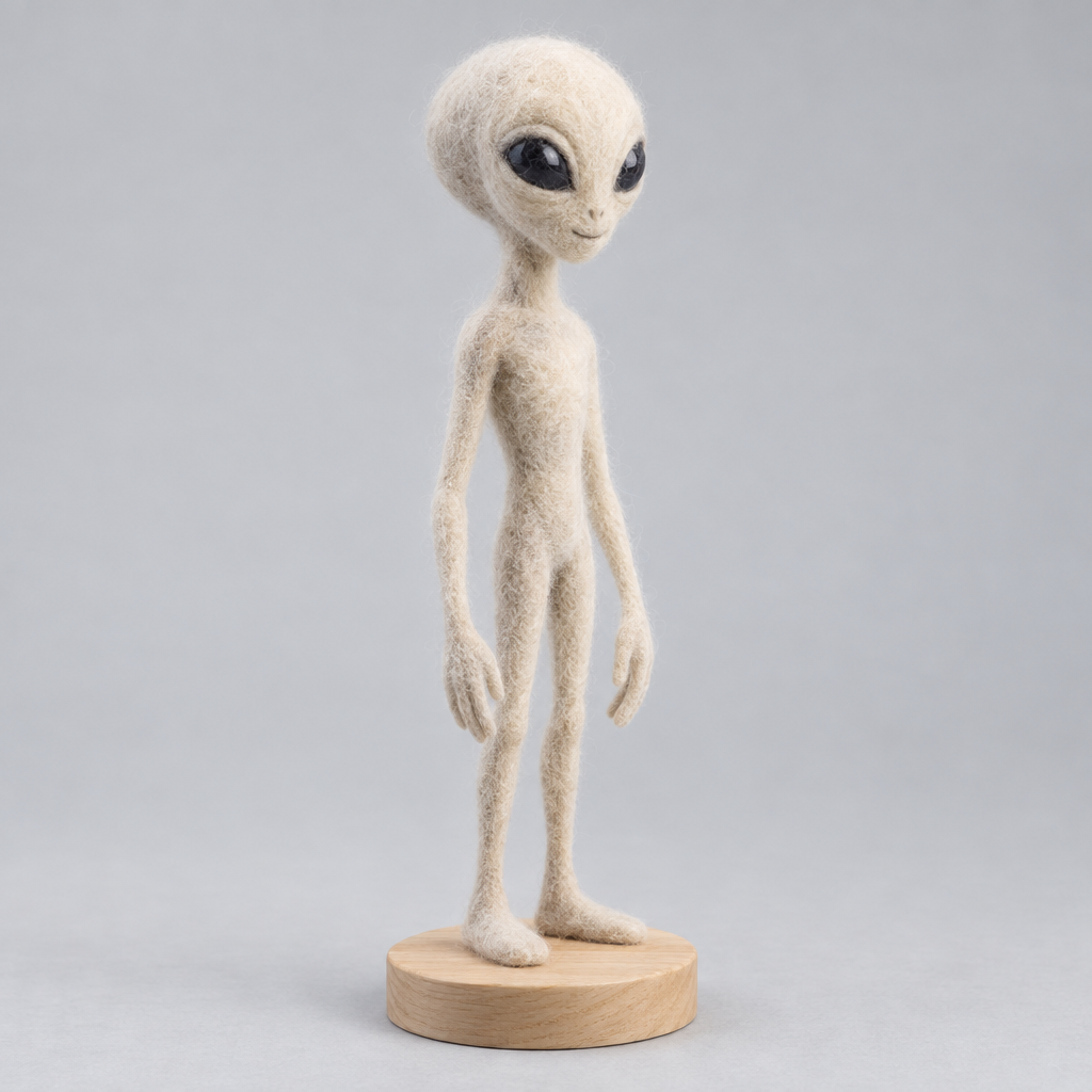 Needle-Felted Close Encounters Visitor