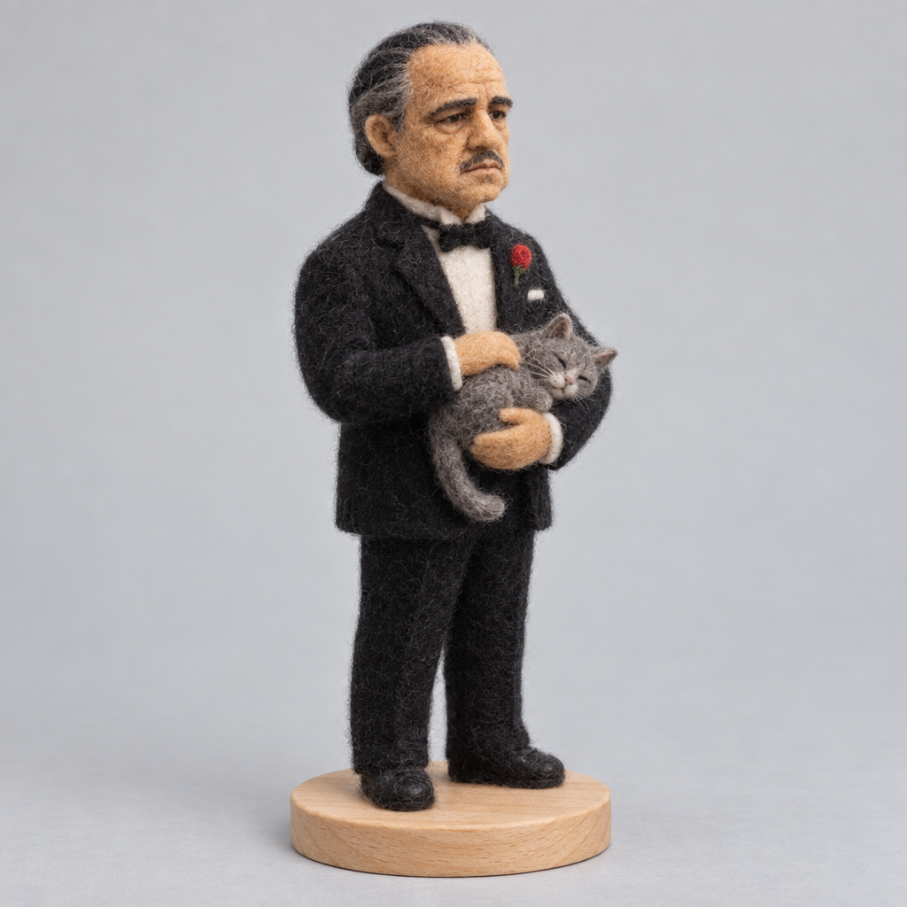 Needle-Felted Don Vito Corleone
