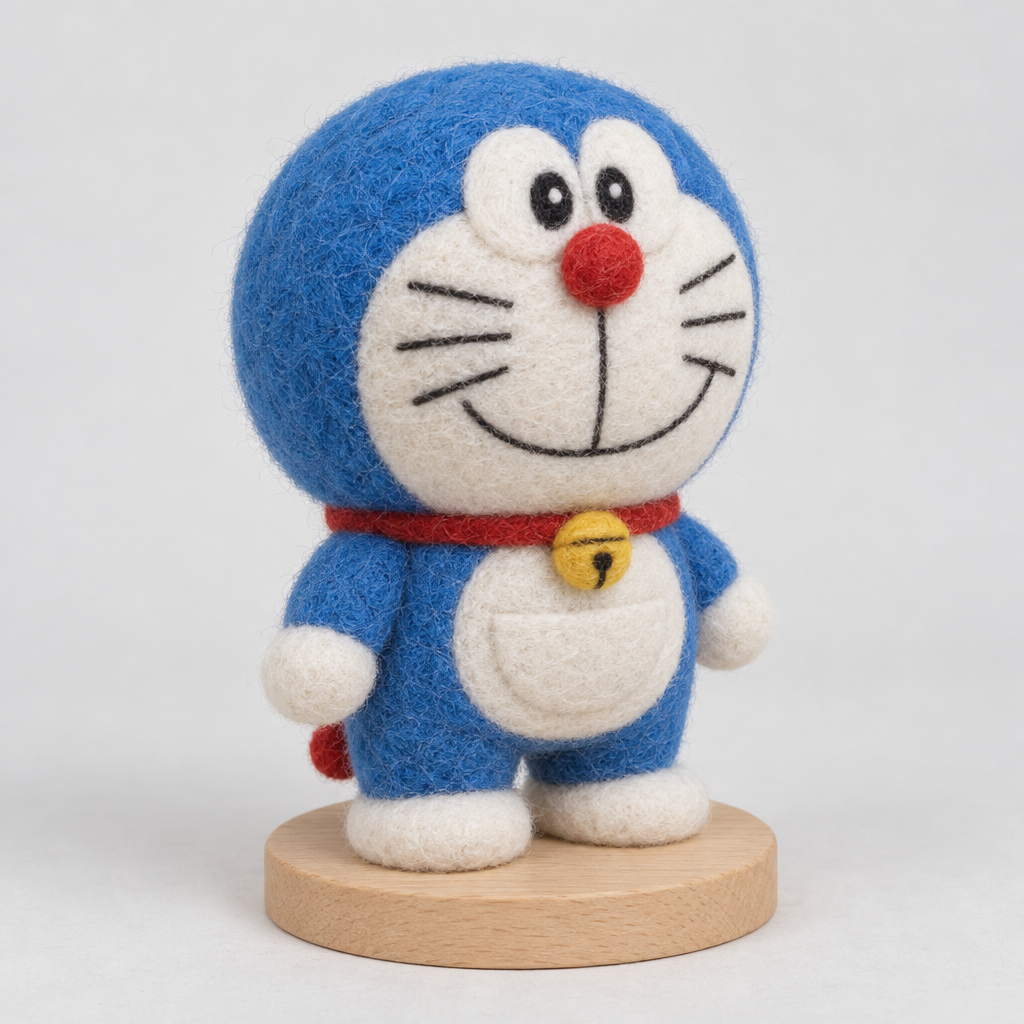 Needle-Felted Doraemon