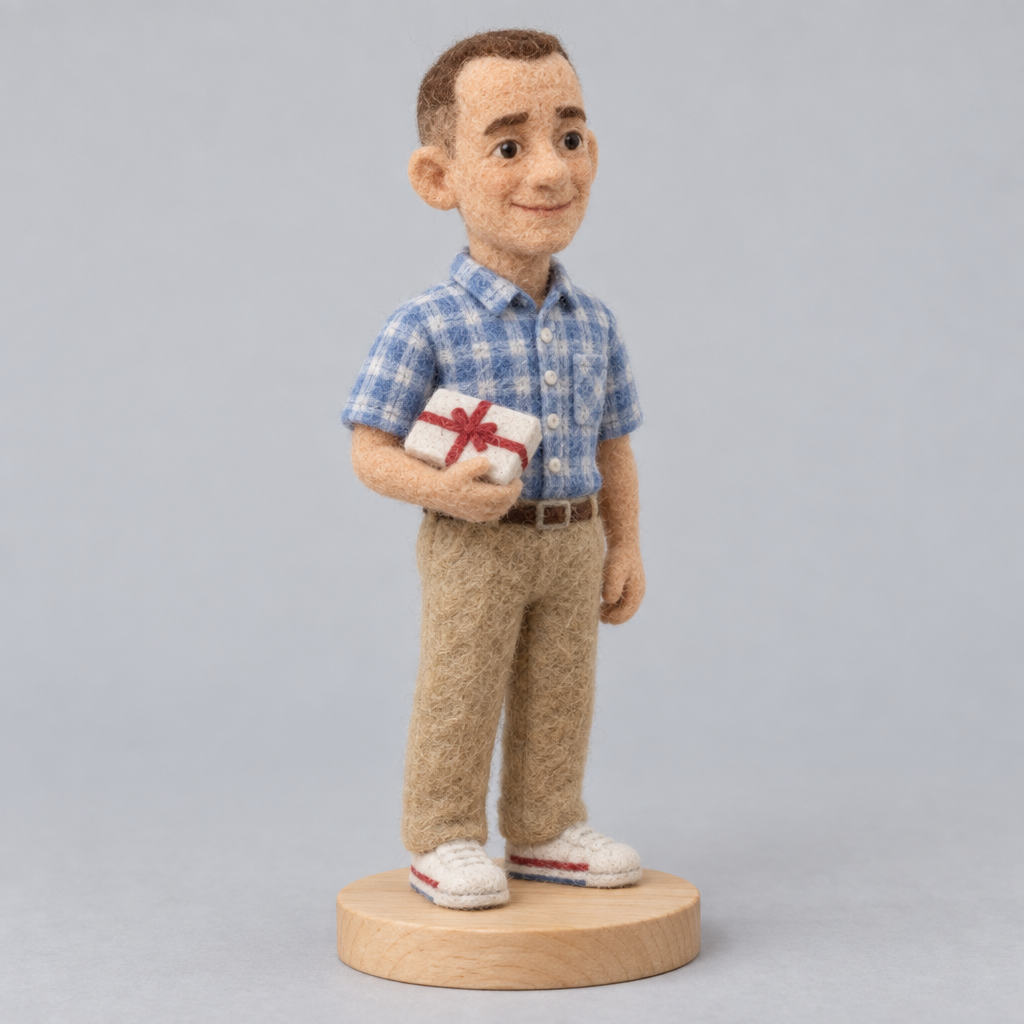 Needle-Felted Forrest Gump