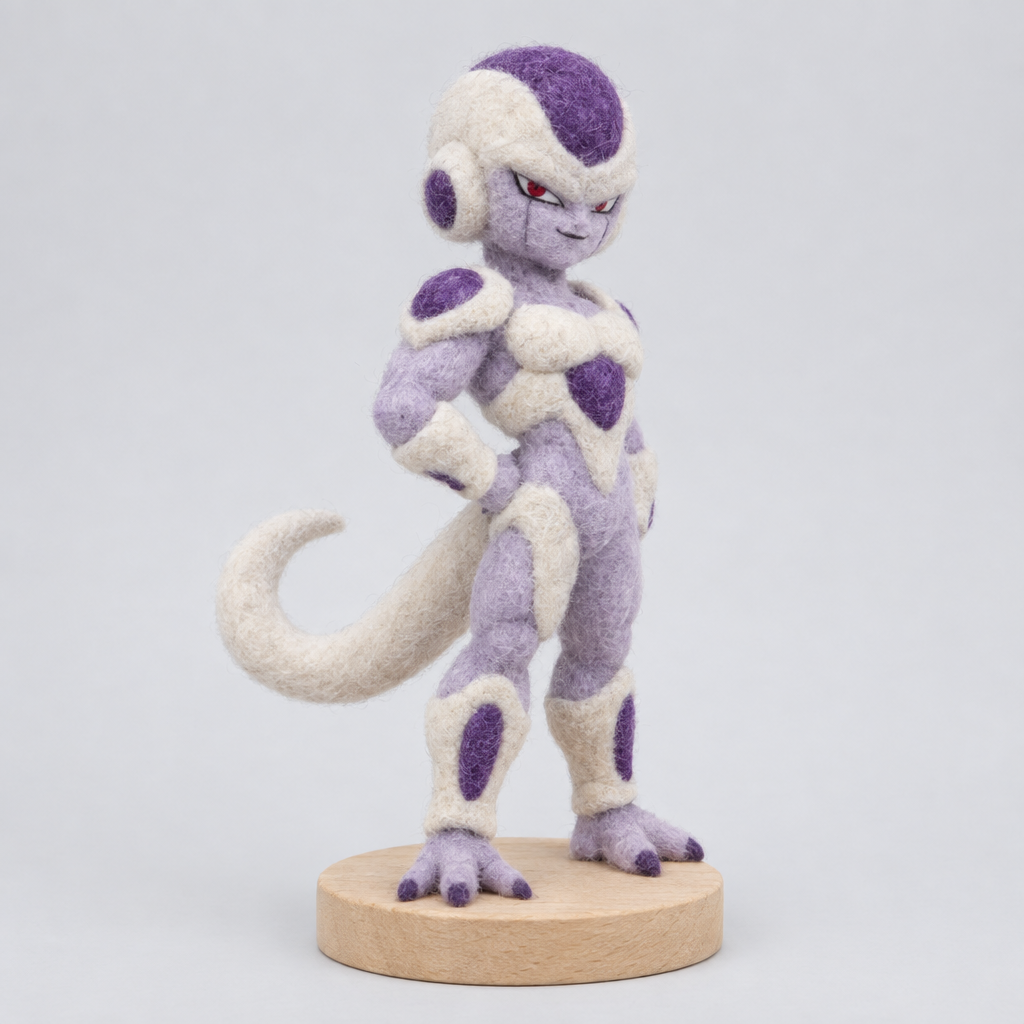 Needle-Felted Frieza — slight side