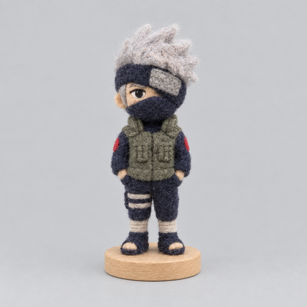Needle-Felted Kakashi — front