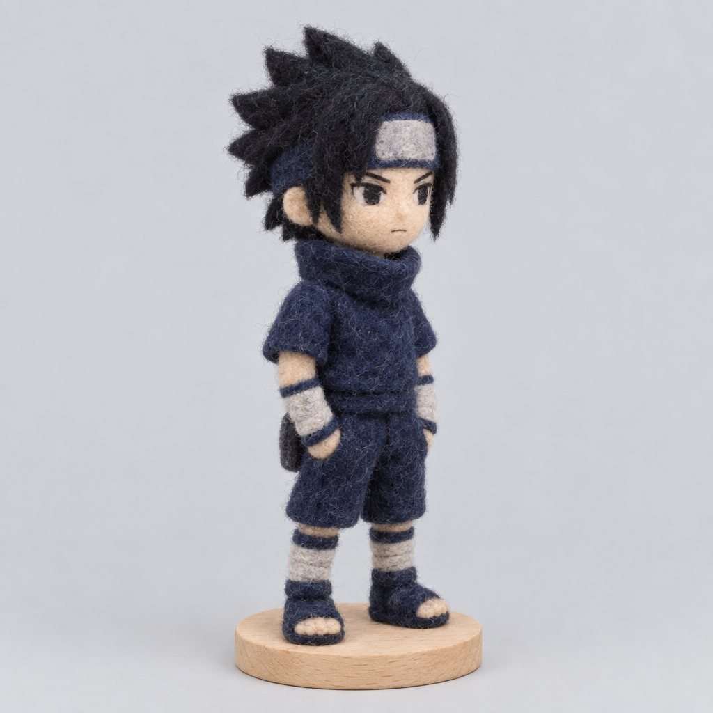 Needle-Felted Sasuke — slight side