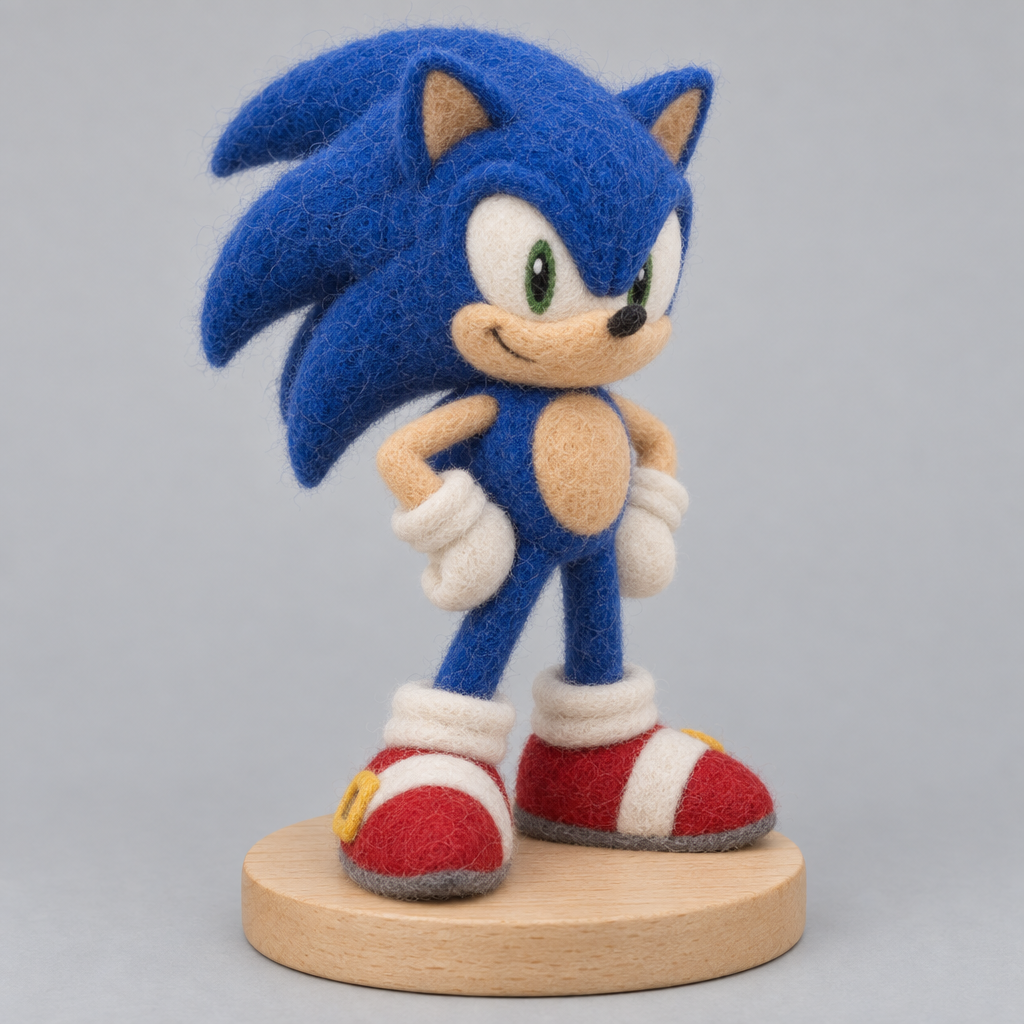 Needle-Felted Sonic