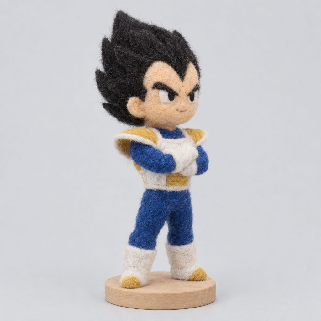 Needle-Felted Vegeta — slight side